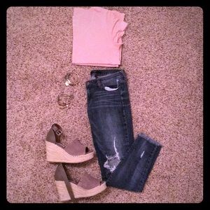 Francesca’s Harper Distressed Skinny Jeans